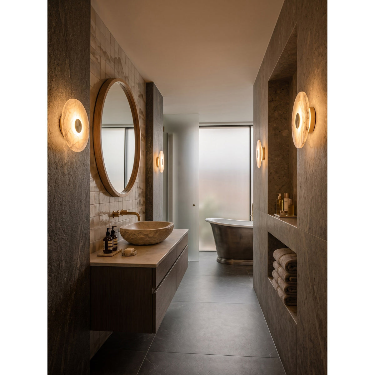 Ensha Alabaster Indoor Wall Light