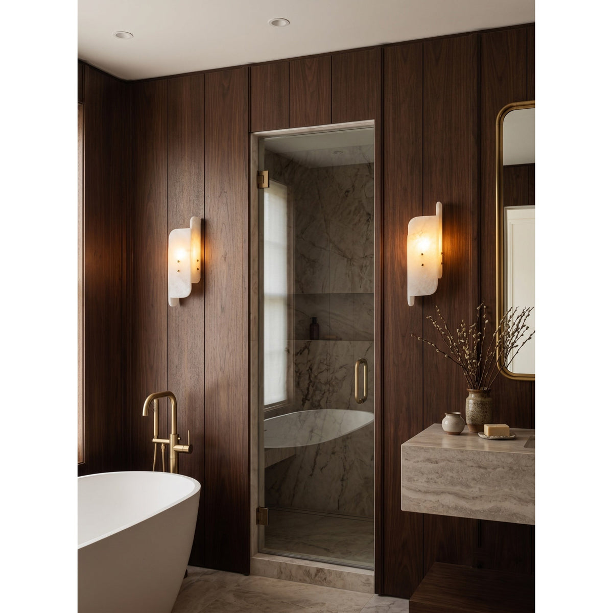 Ensha Alabaster Indoor Wall Light