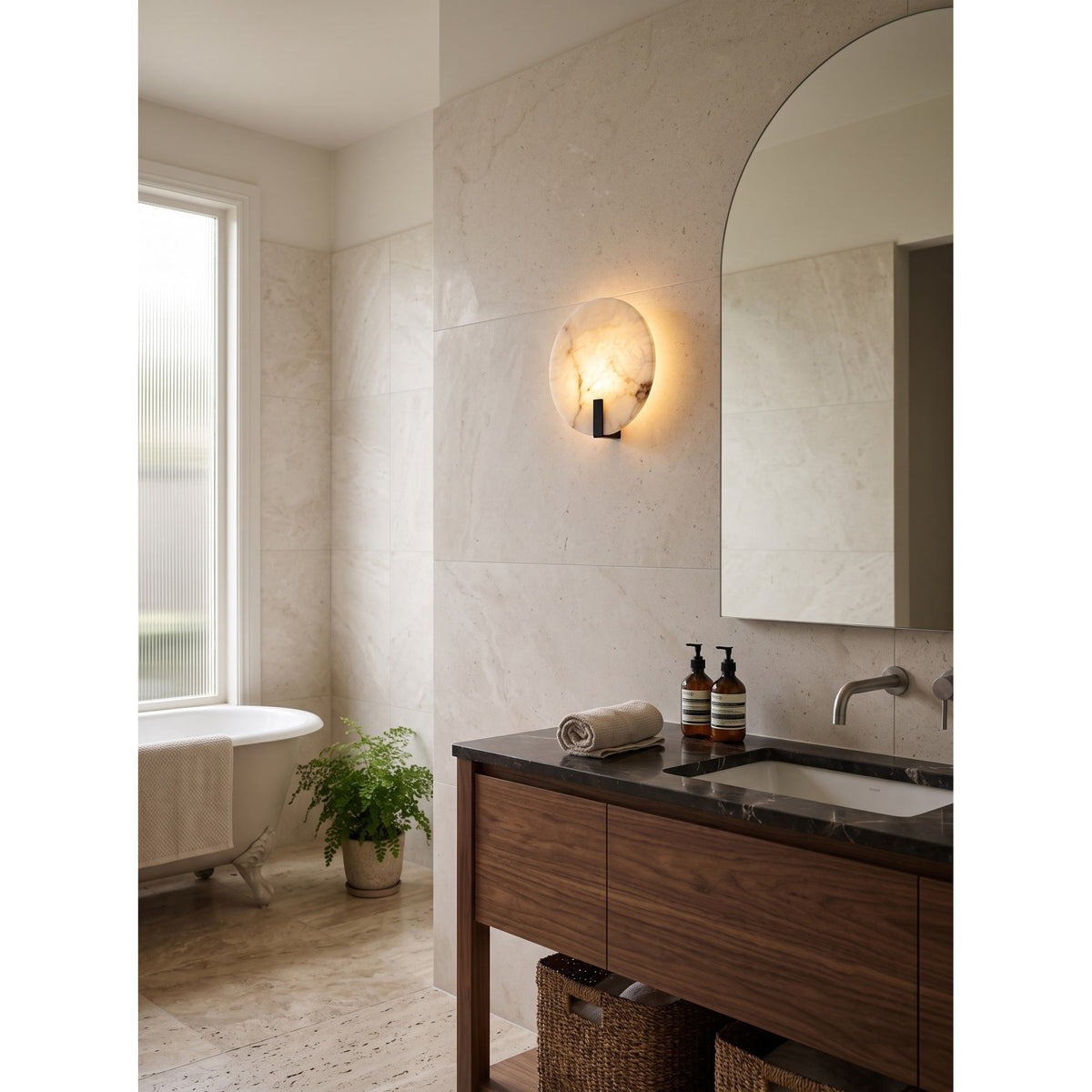 Ensha Alabaster Indoor Wall Light