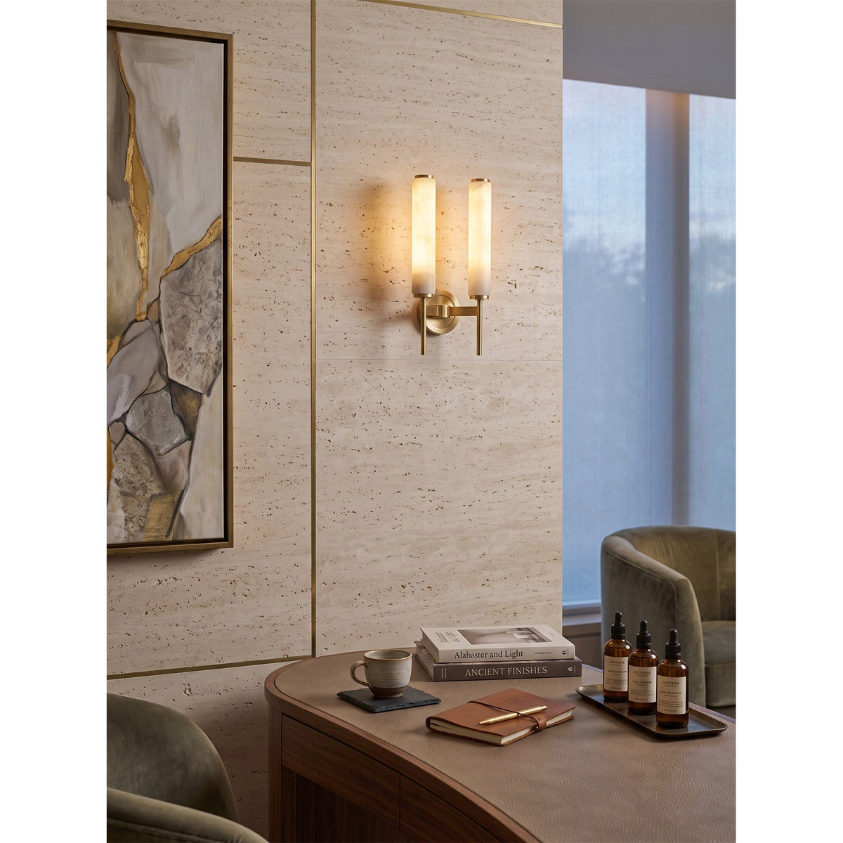 Ensha Alabaster Indoor Wall Light