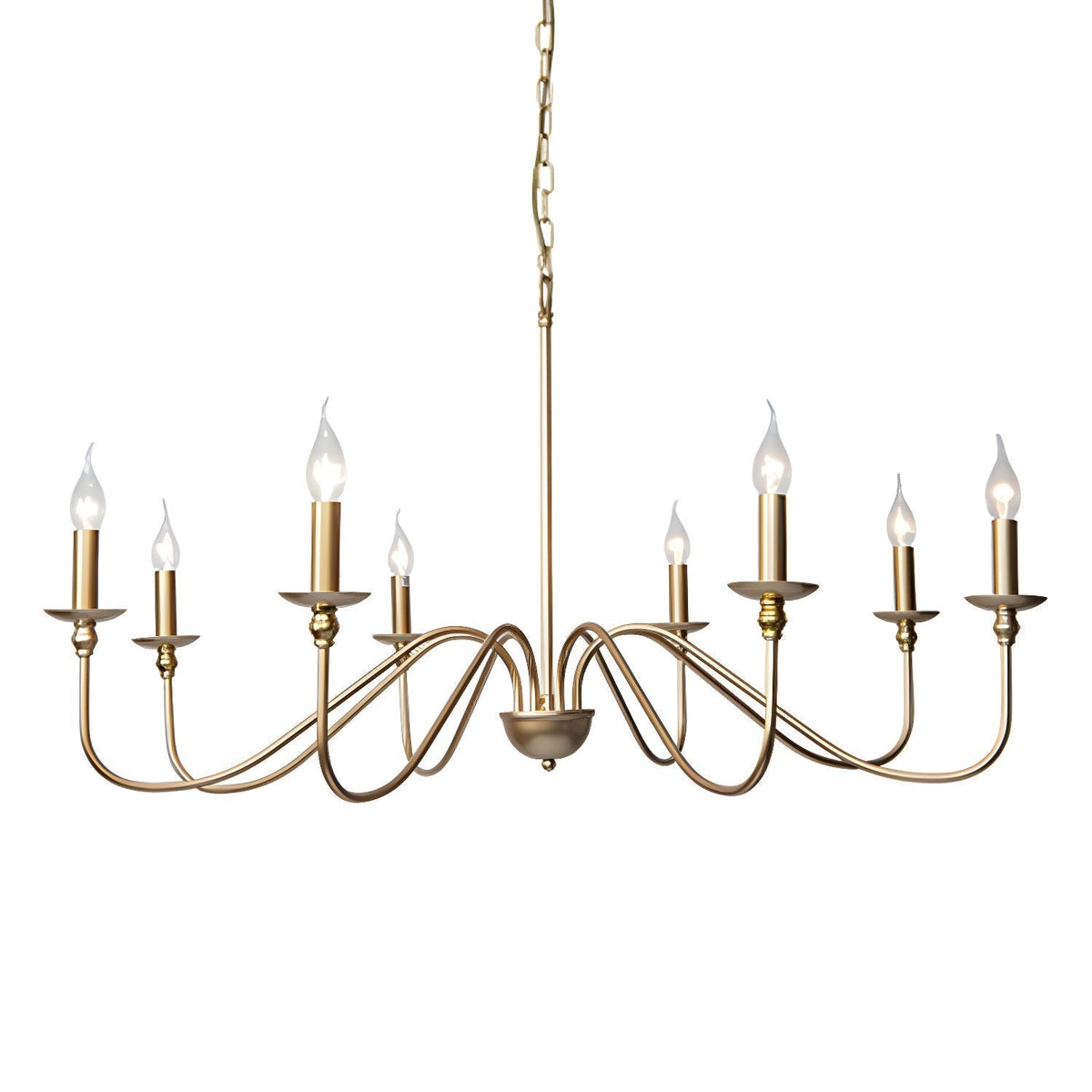 Orielissa Chandelier Gold Candle Curved Arms