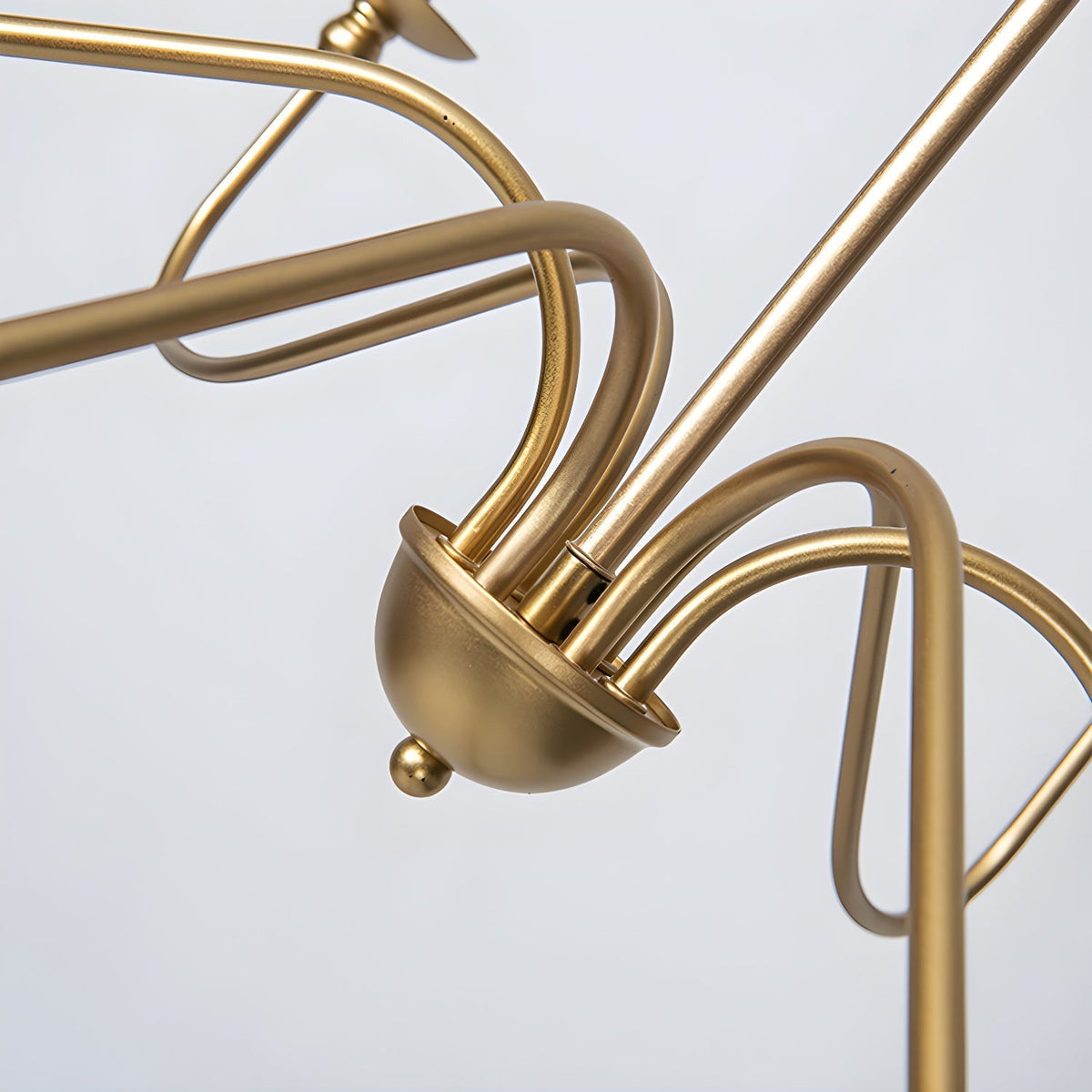 Orielissa Chandelier Gold Candle Curved Arms