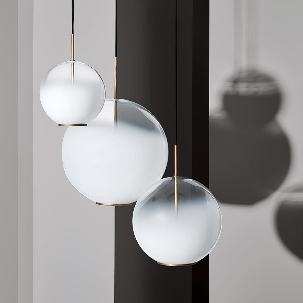 Celelaine Pendant Lamp Smoke Gray Glass Gradient for Living Room