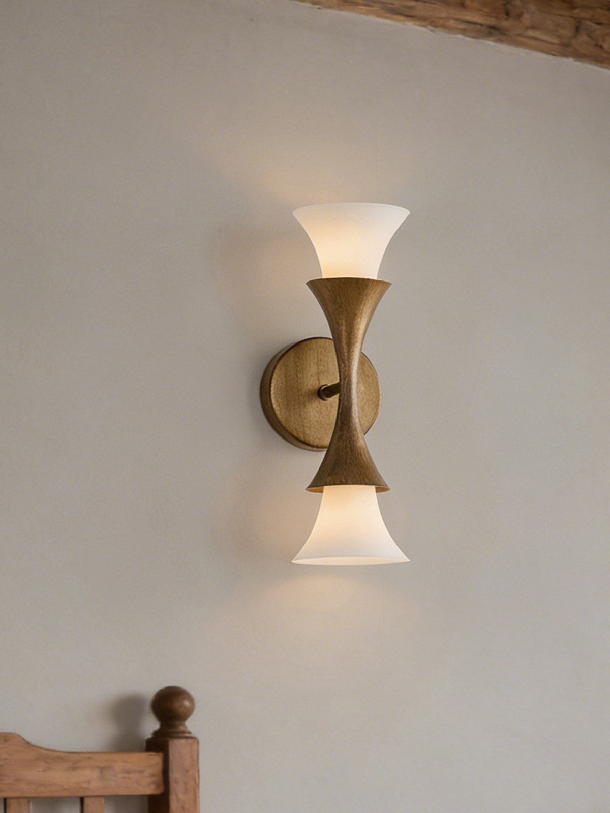 Solalette Brass Double Cone Wall Sconce