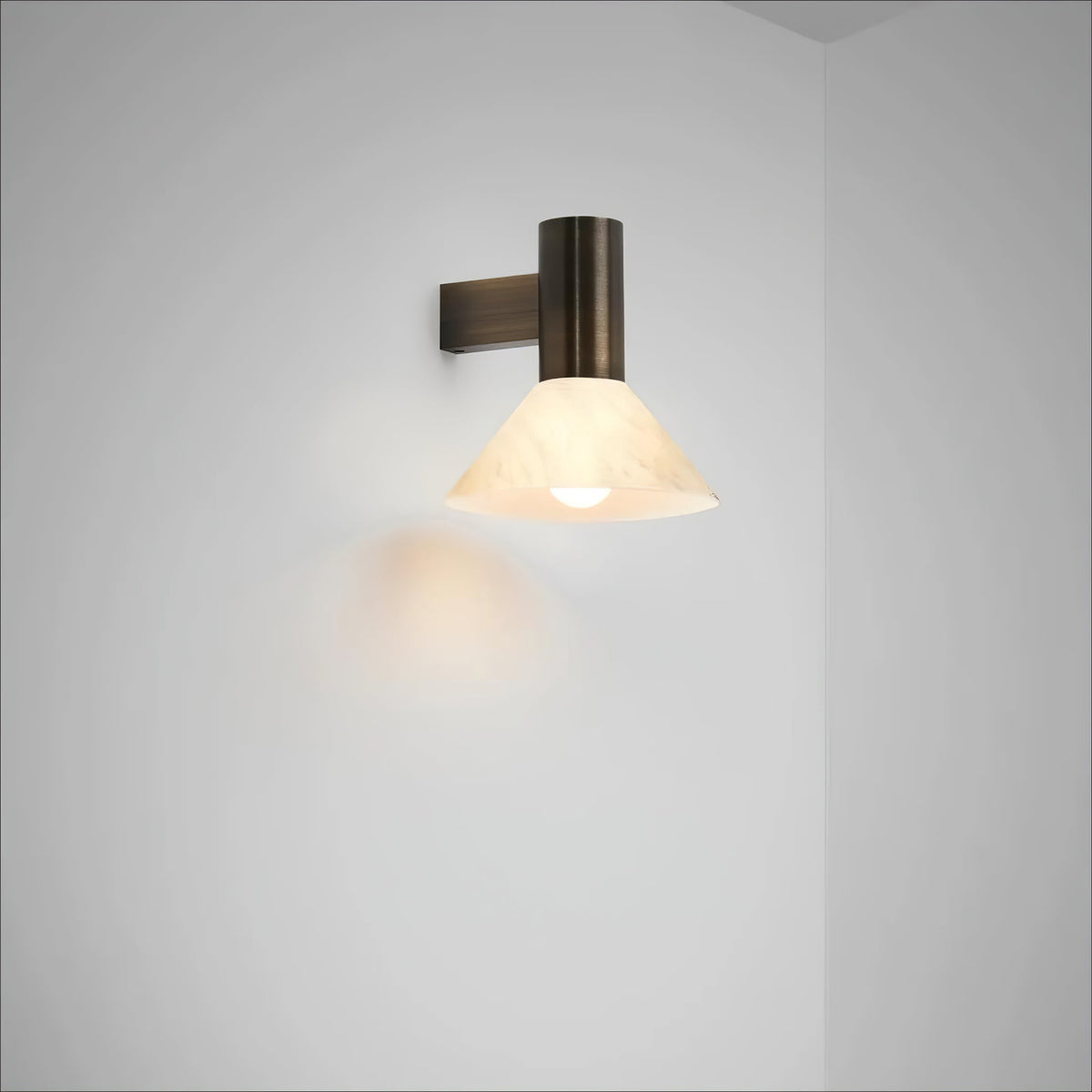 Rino Cone Alabaster Wall Light