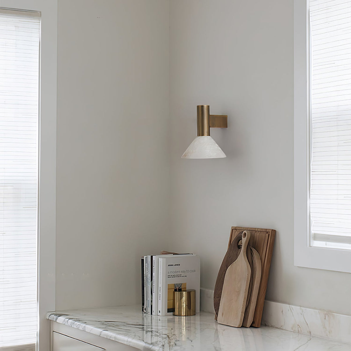 Rino Cone Alabaster Wall Light
