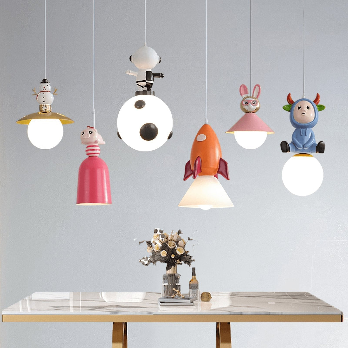 Viroxen Resin Whimsical Pendant Lights