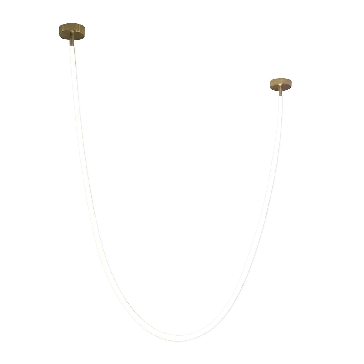 Fenris Pendant Lamp Flexible Curve Silicone Brass
