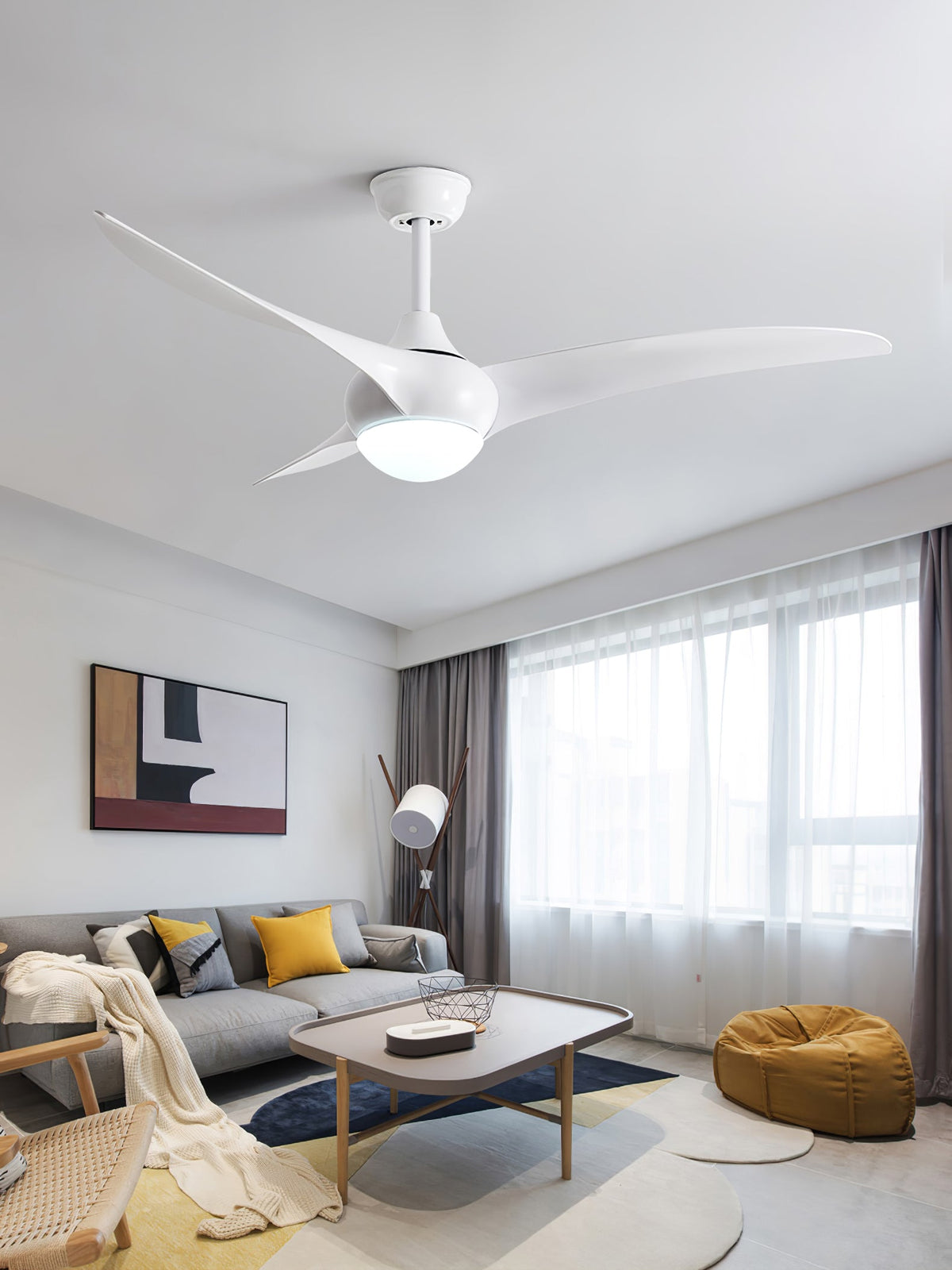 Selerena Natural Traditional Ceiling Fan Light