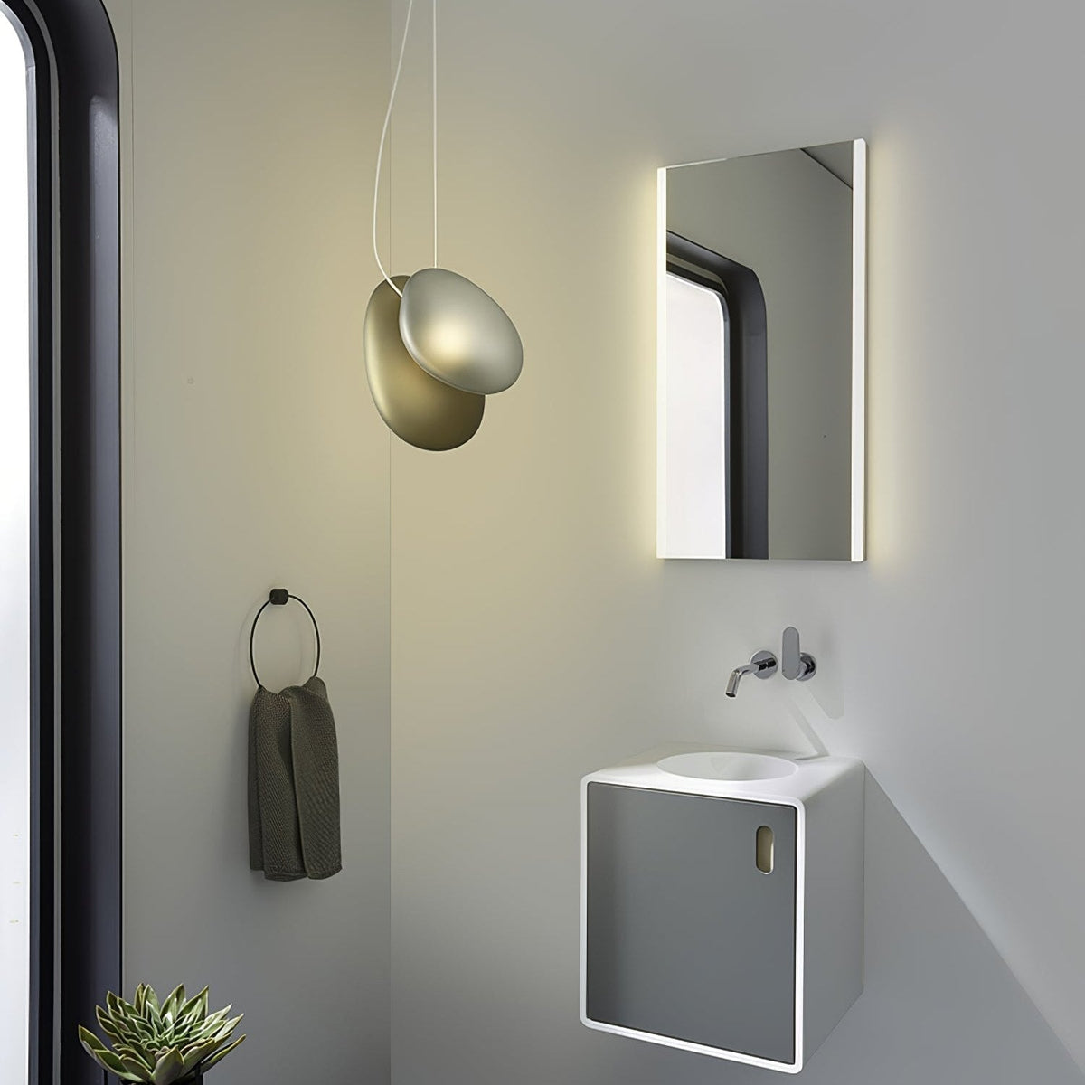 Nivelle Translucent Frosted Glass Pendant Light