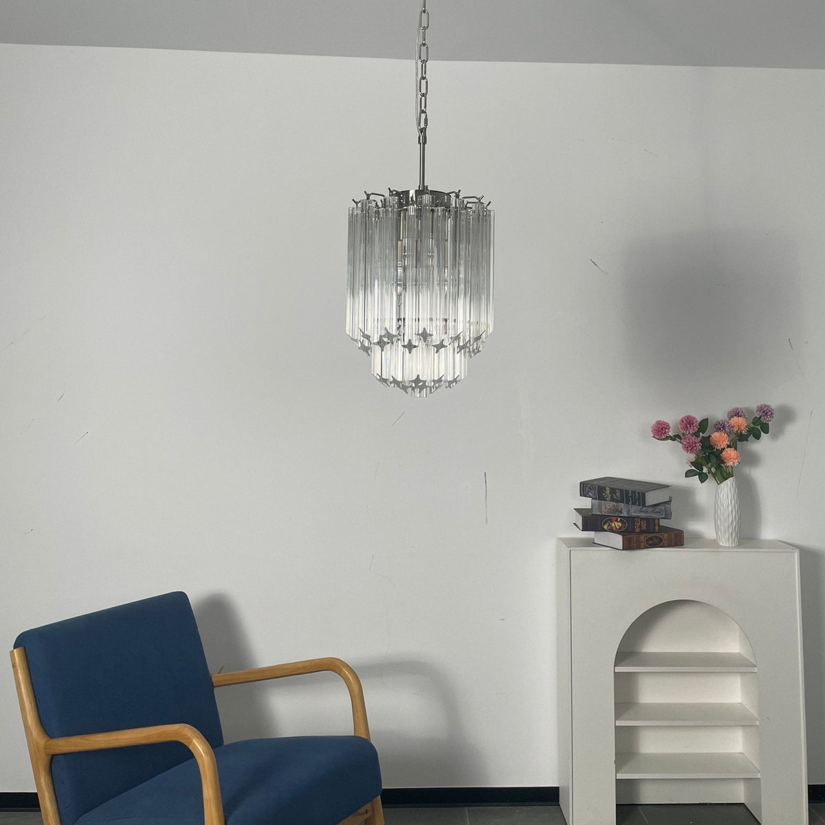 Luph Transparant Murano Glass Prism Chandelier