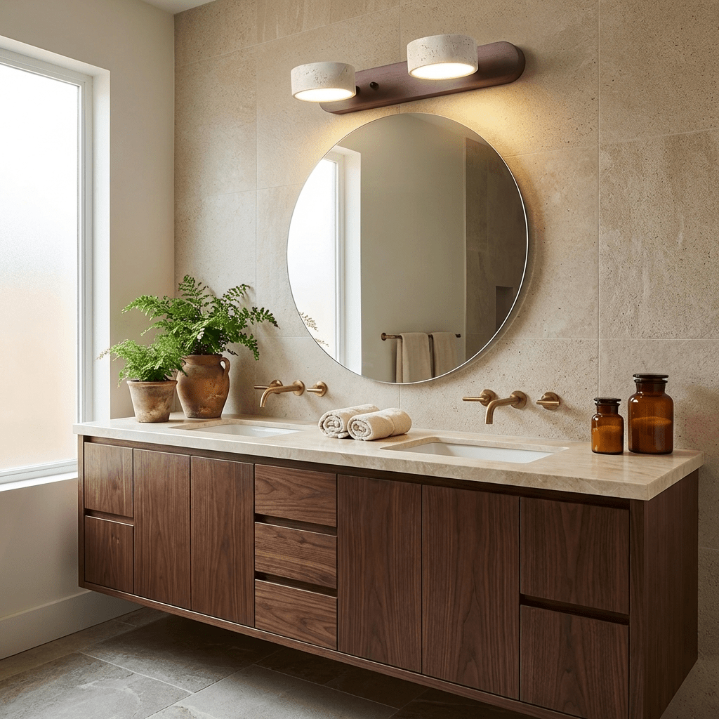 Hewen Travertine Duo Indoor Wall Light