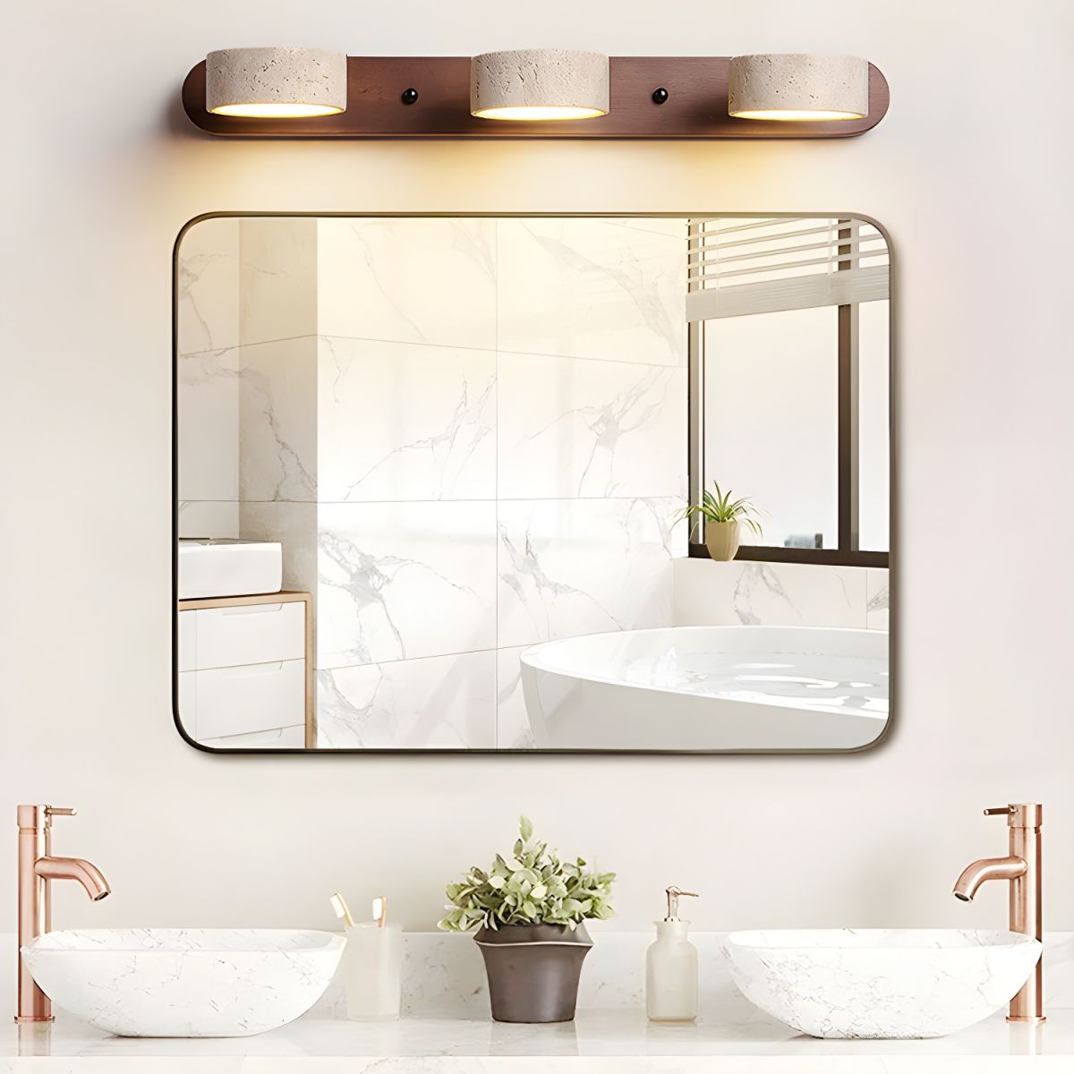 Voloreth Minimalist Travertine Wall Light