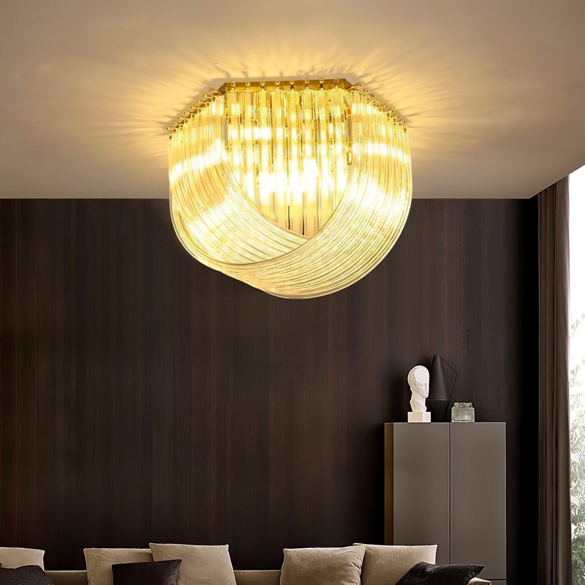 Nern Postmodern Luxury Glass Ceiling Lamp