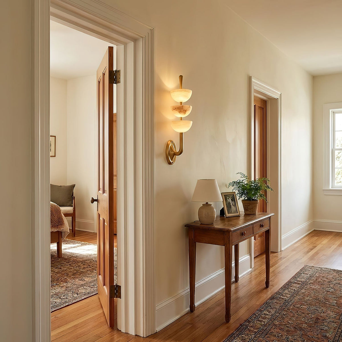 Pamio Triple Alabaster Indoor Wall Light