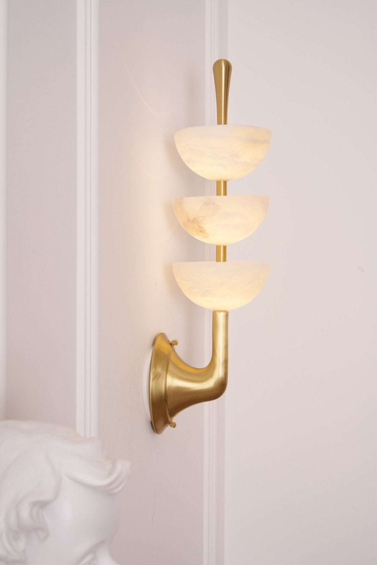 Pamio Triple Alabaster Indoor Wall Light