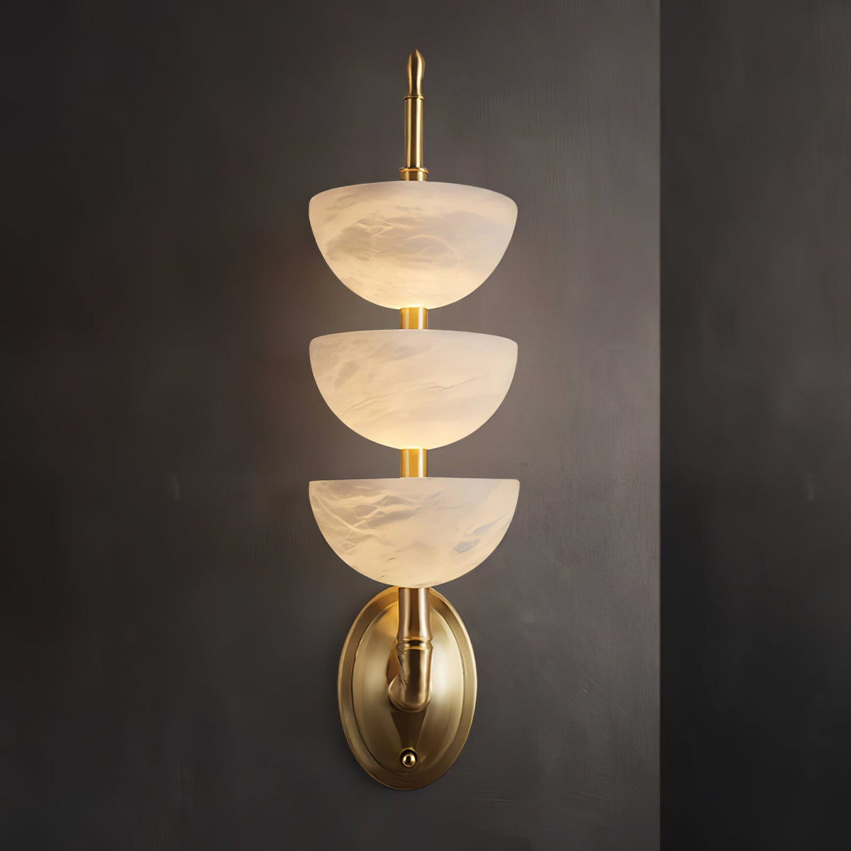 Pamio Triple Alabaster Indoor Wall Light
