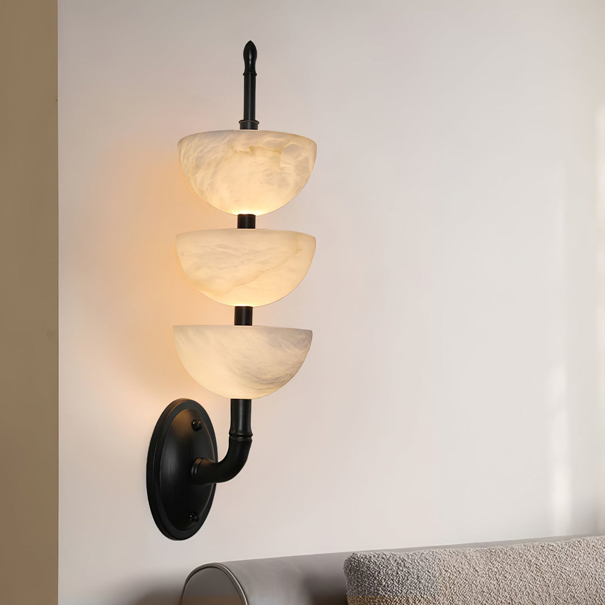 Pamio Triple Alabaster Indoor Wall Light