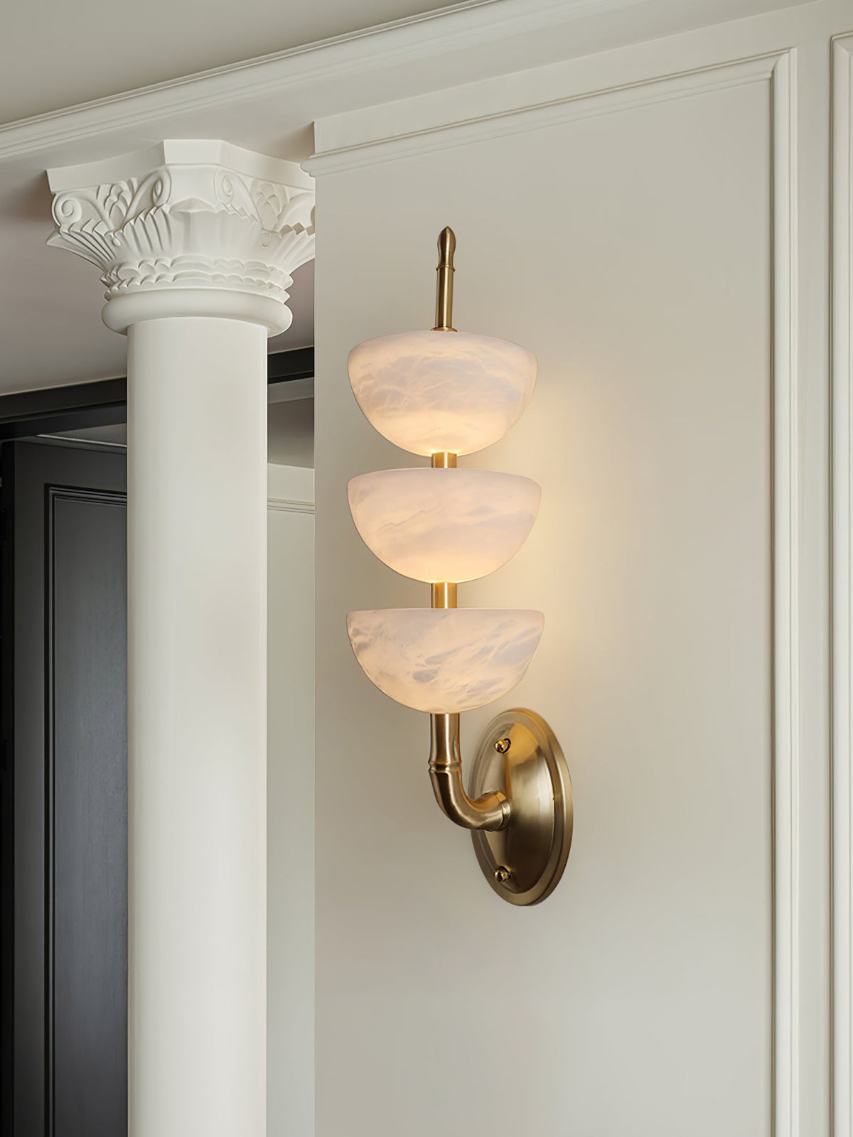 Pamio Triple Alabaster Indoor Wall Light
