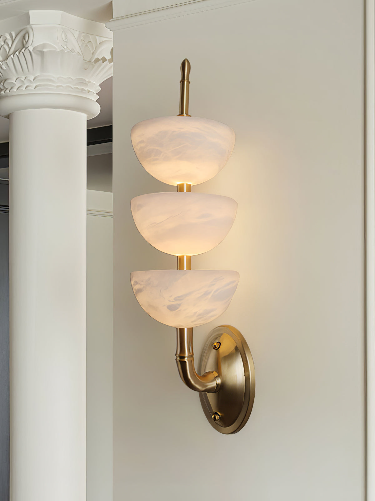 Pamio Triple Alabaster Indoor Wall Light