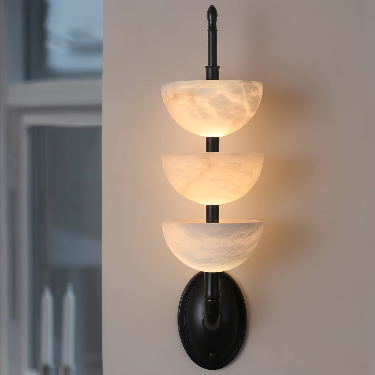 Pamio Triple Alabaster Indoor Wall Light