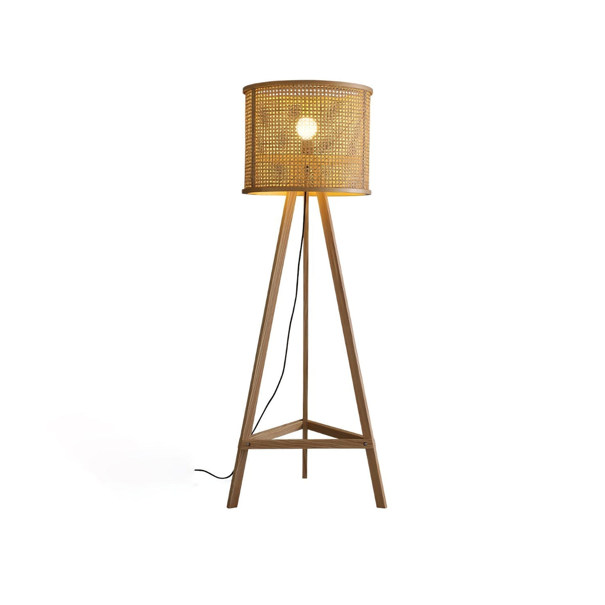 Olsolyra Rattan Woven Tripod Floor Lamp