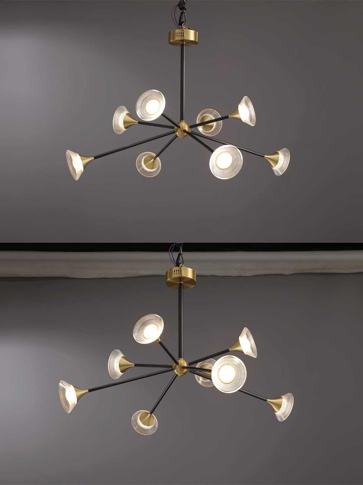 Myzoraris Mid Century Modern Glass Chandelier