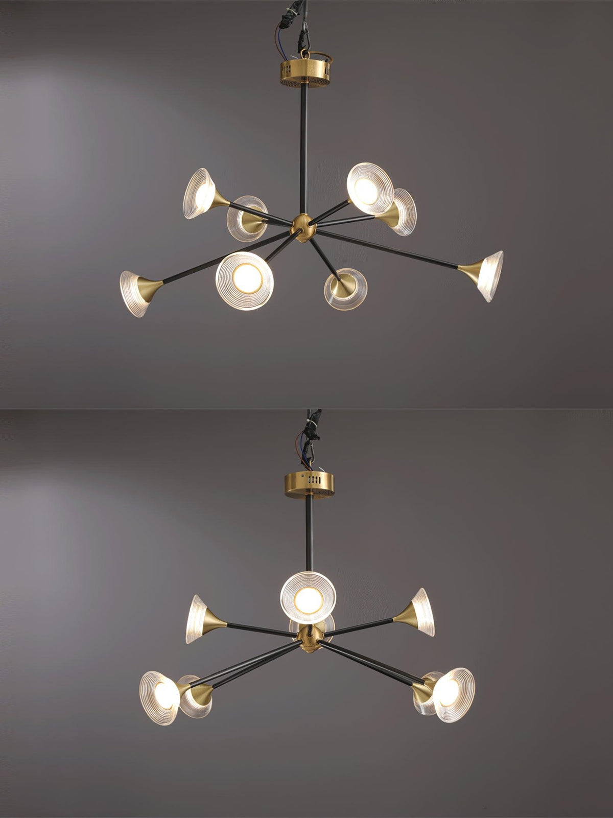 Myzoraris Mid Century Modern Glass Chandelier
