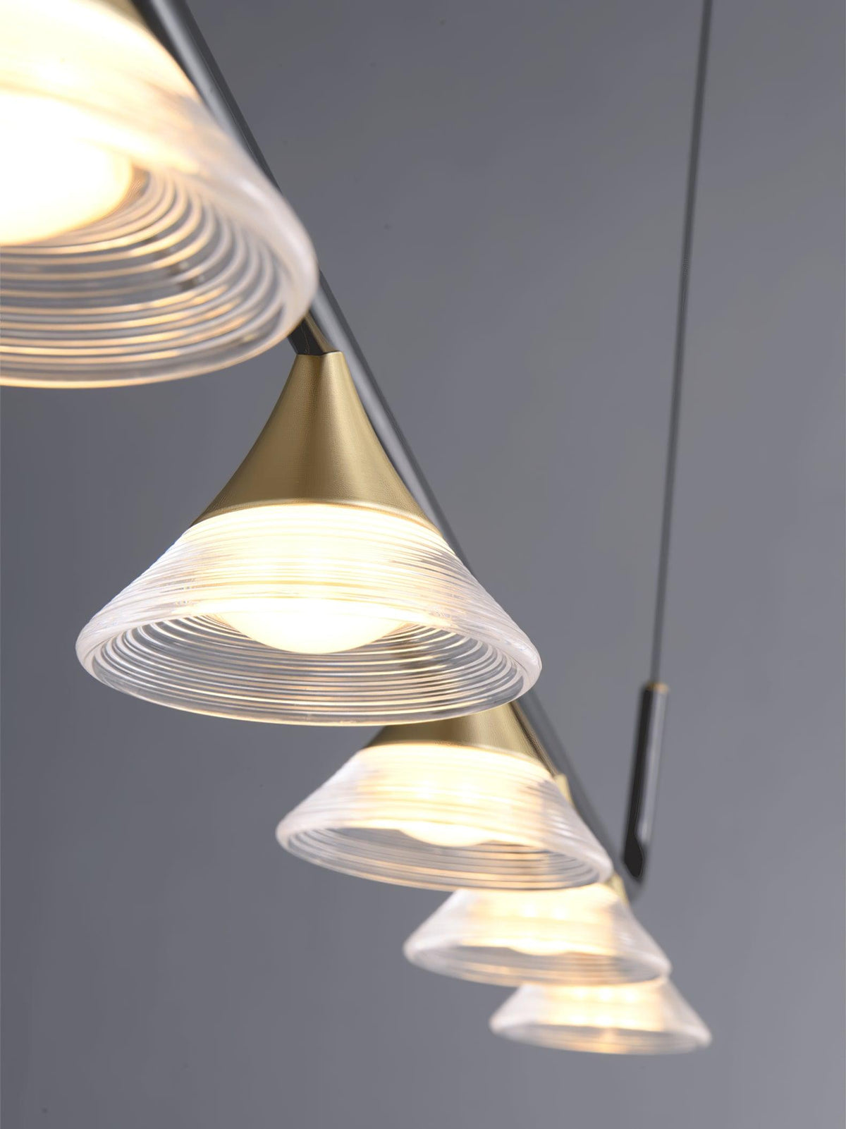 Auranielle Mid Century Modern Brass Pendant Light