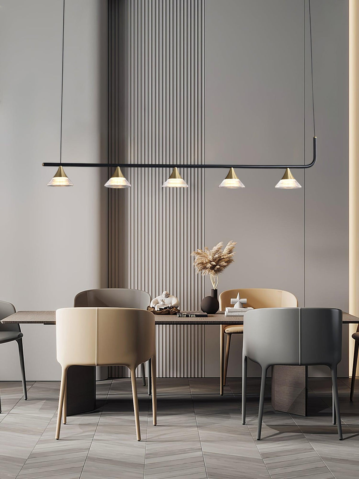 Auranielle Mid Century Modern Brass Pendant Light