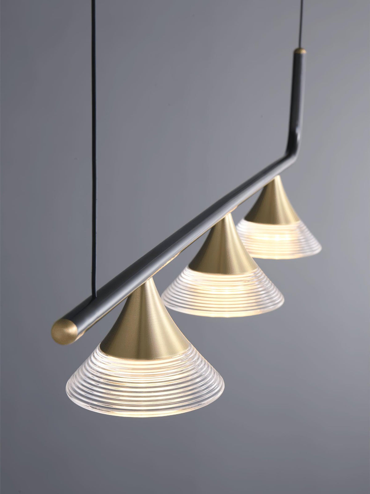 Auranielle Mid Century Modern Brass Pendant Light