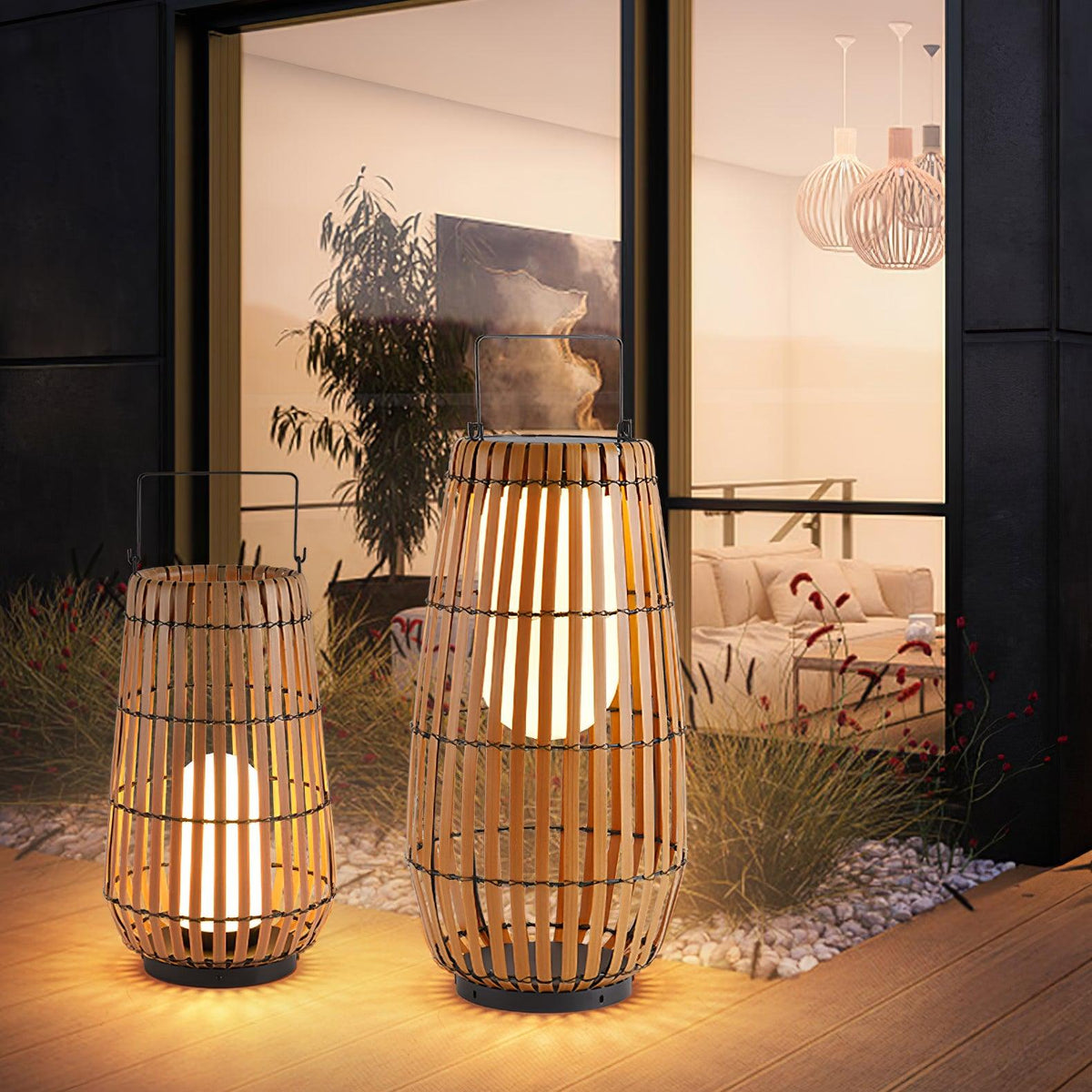 Veshael Tropic Braid Lantern Outdoor Lamp