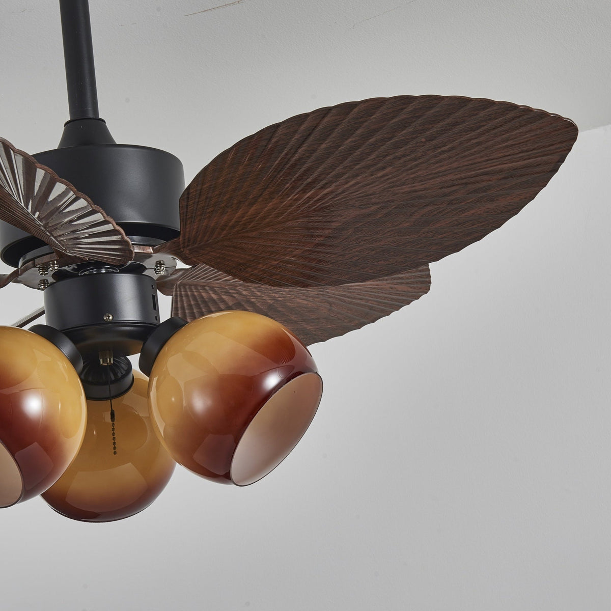 Rinaleria Vintage Wood Ceiling Fan Light