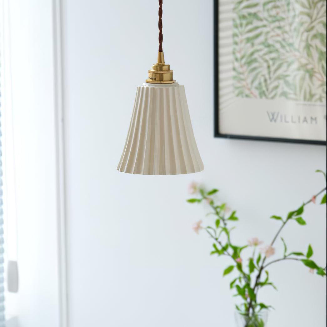 Mirirette Premium Nordic Art Trumpet Ceramic Pendant Light