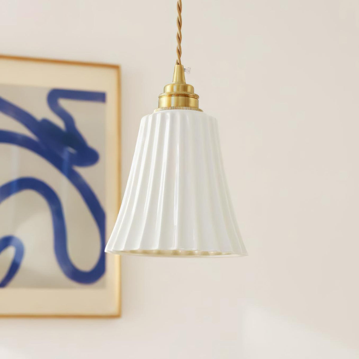 Mirirette Premium Nordic Art Trumpet Ceramic Pendant Light
