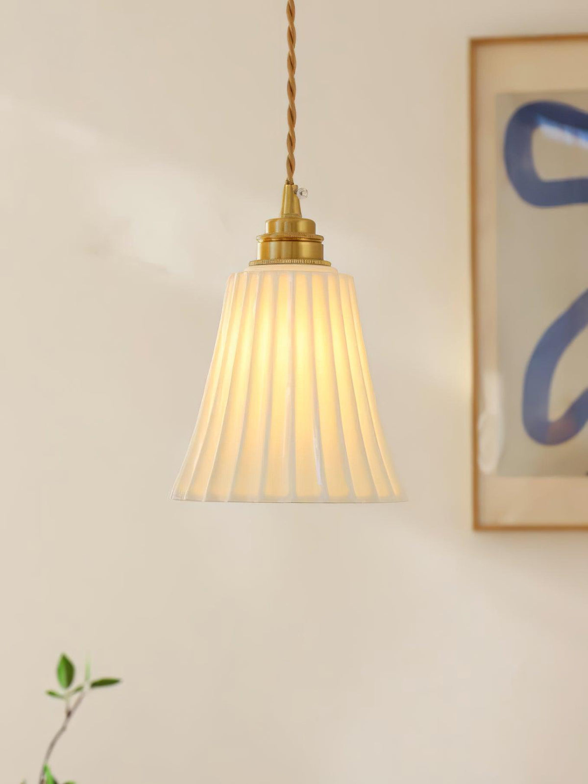 Mirirette Premium Nordic Art Trumpet Ceramic Pendant Light