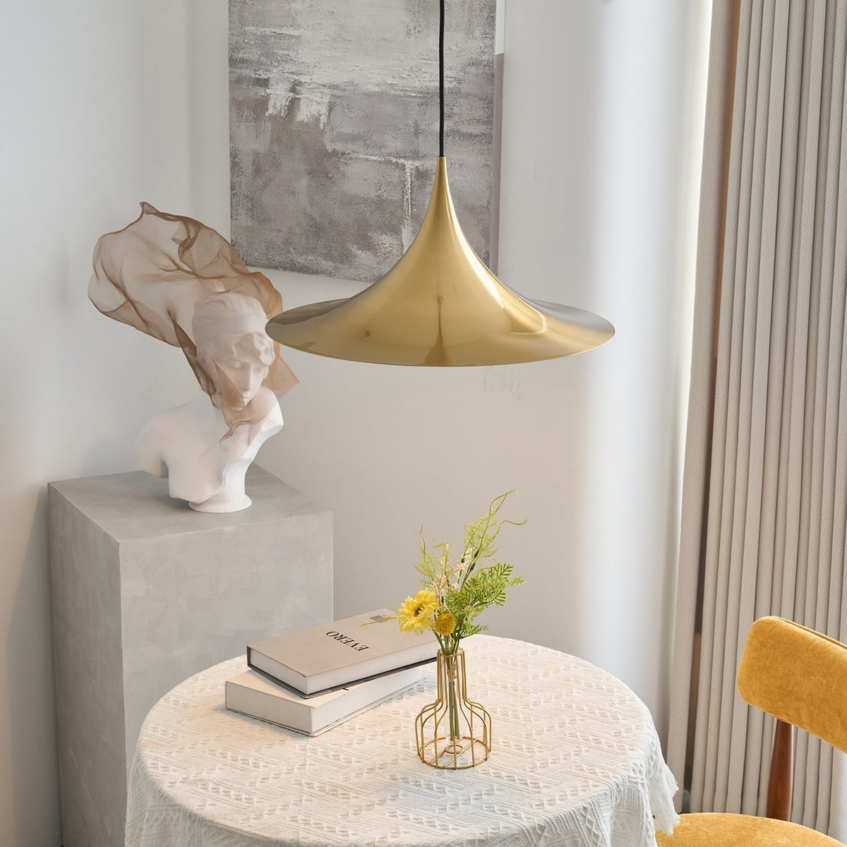 Valerira Steel Sculptural Pendant Light