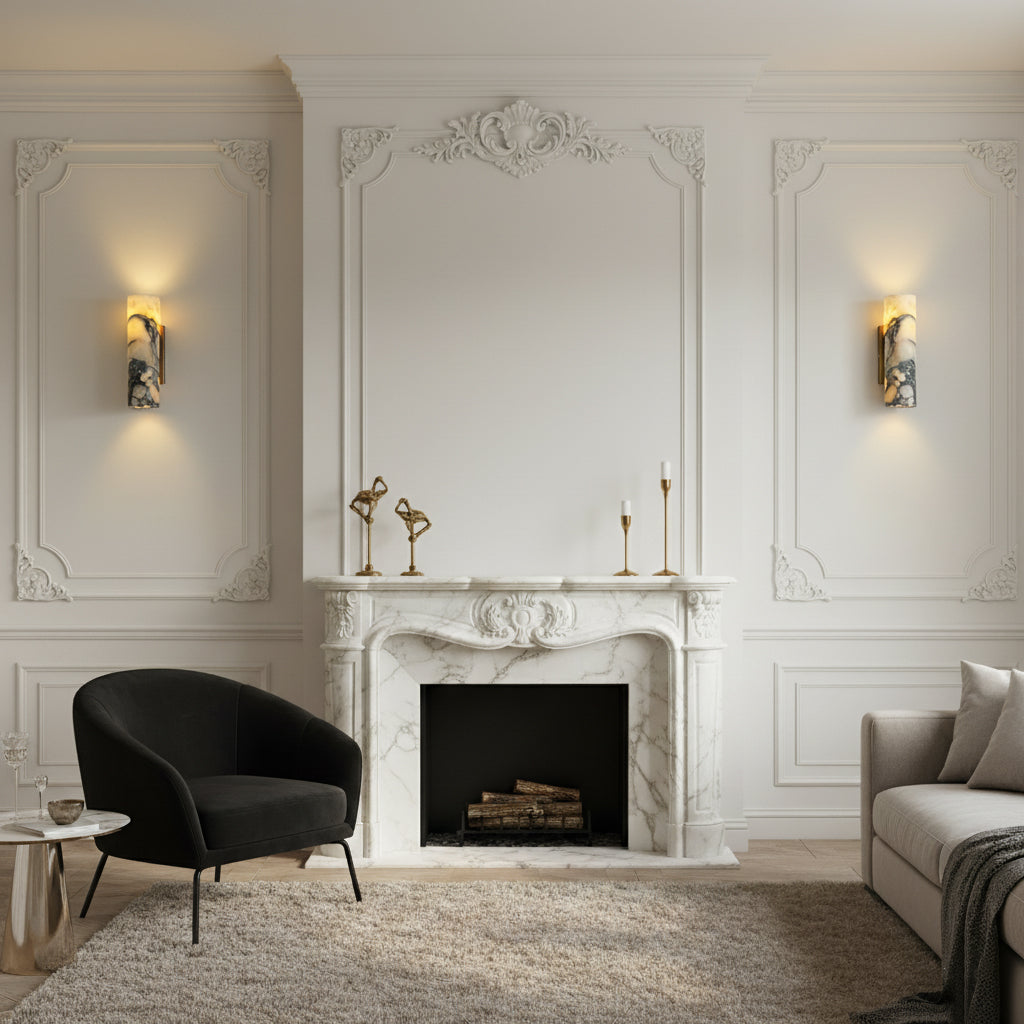 Kenoa Tubular Marble Indoor Wall Light