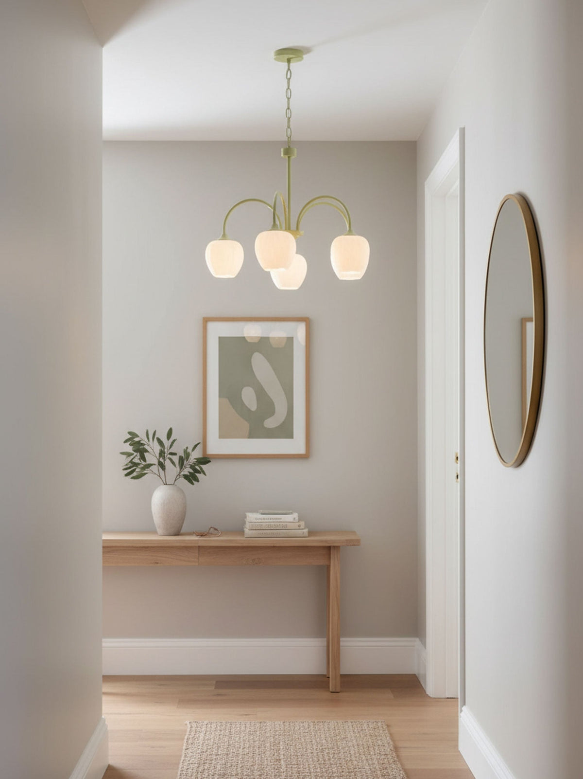 Gaina Tulip Matcha Chandelier