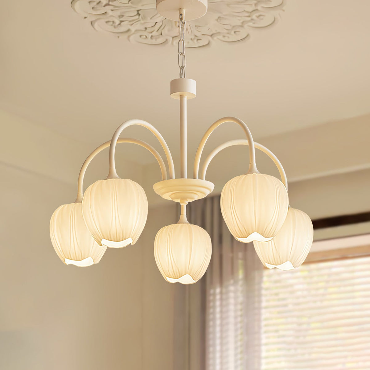 Gaina Tulip Matcha Chandelier