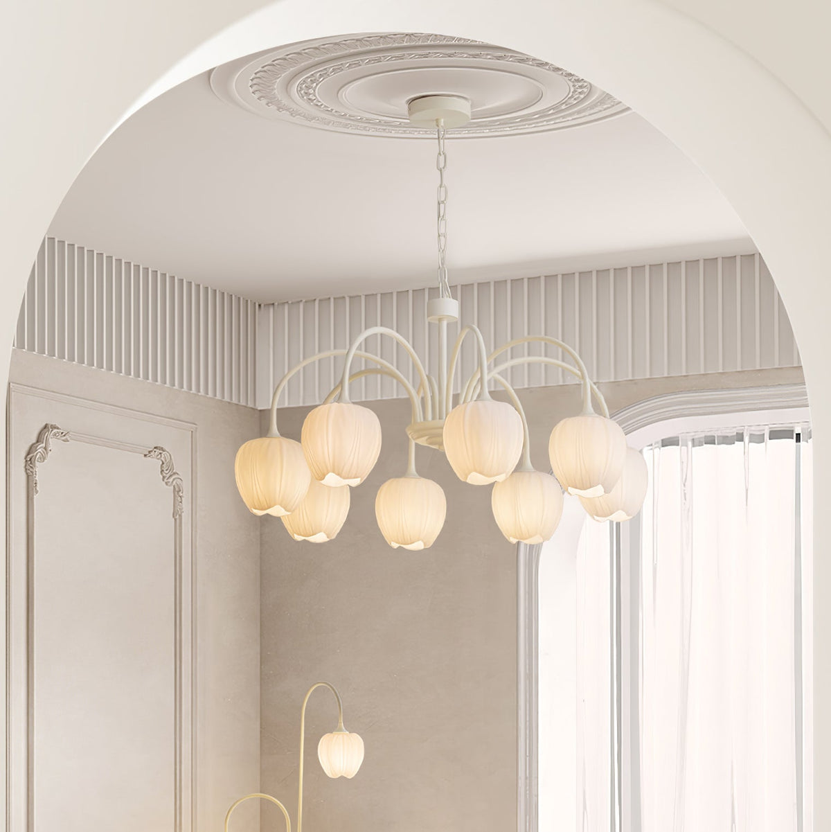 Gaina Tulip Matcha Chandelier
