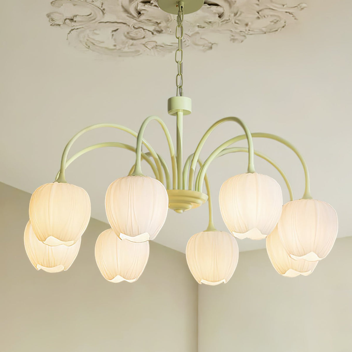 Gaina Tulip Matcha Chandelier