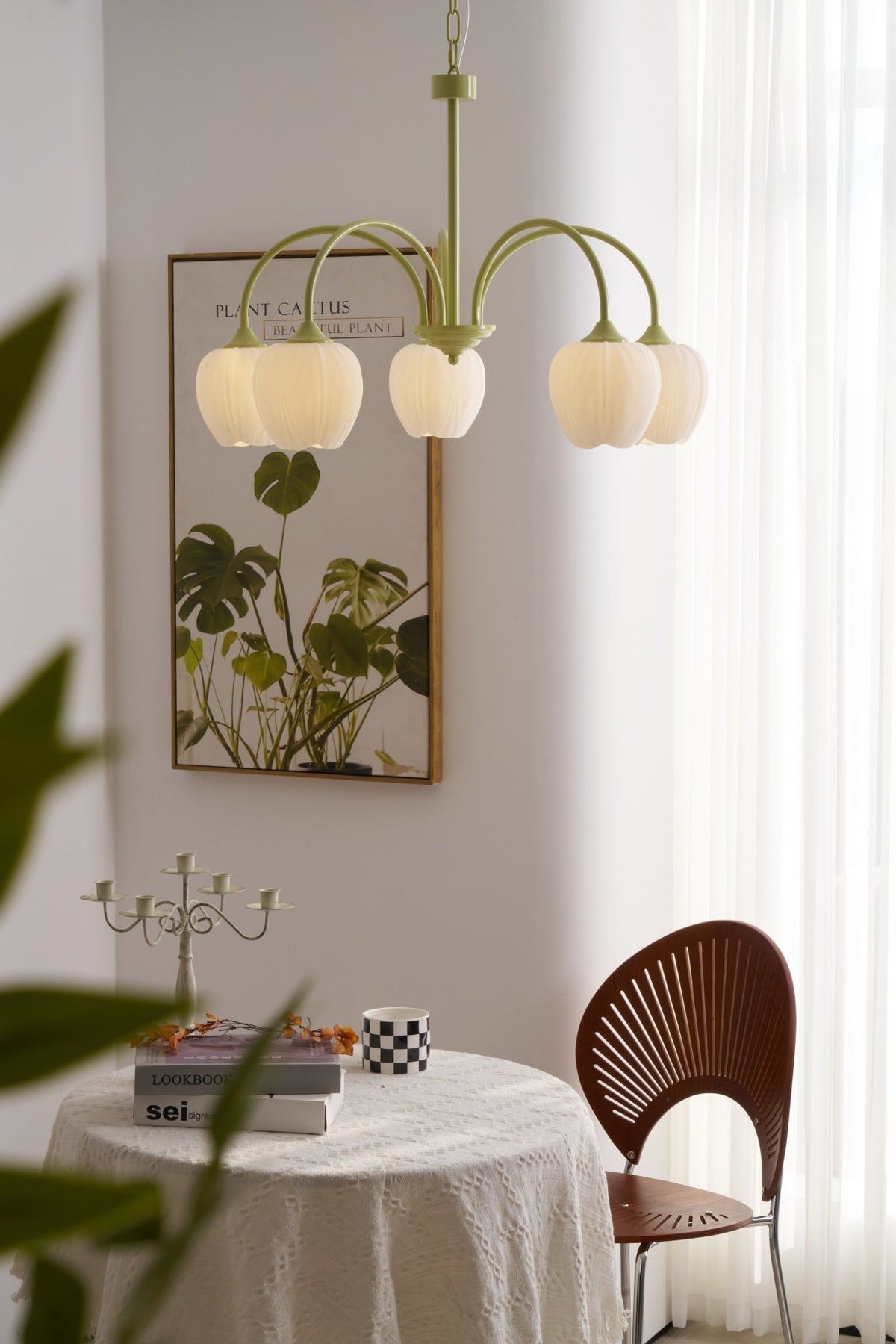 Gaina Tulip Matcha Chandelier