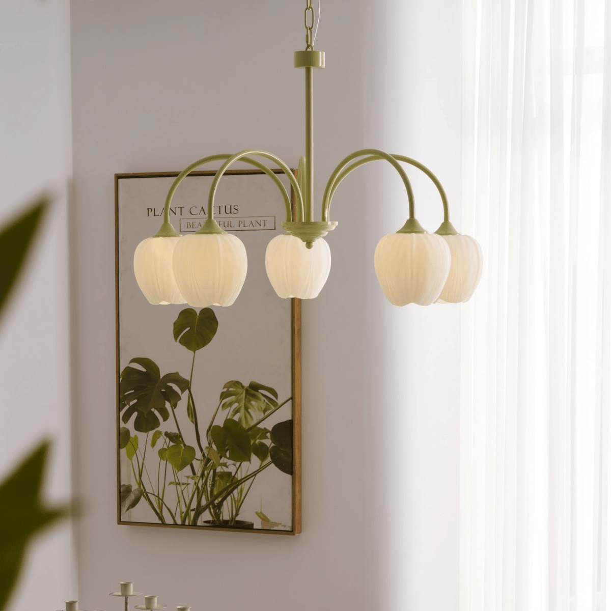 Gaina Tulip Matcha Chandelier