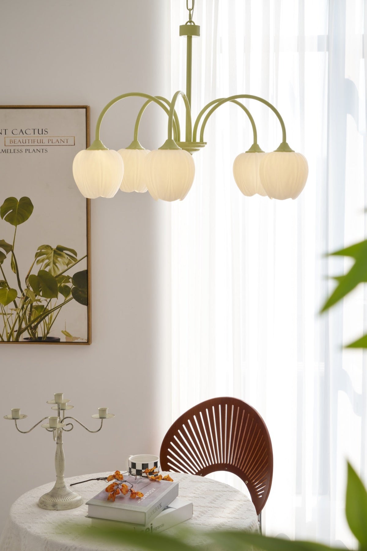 Gaina Tulip Matcha Chandelier
