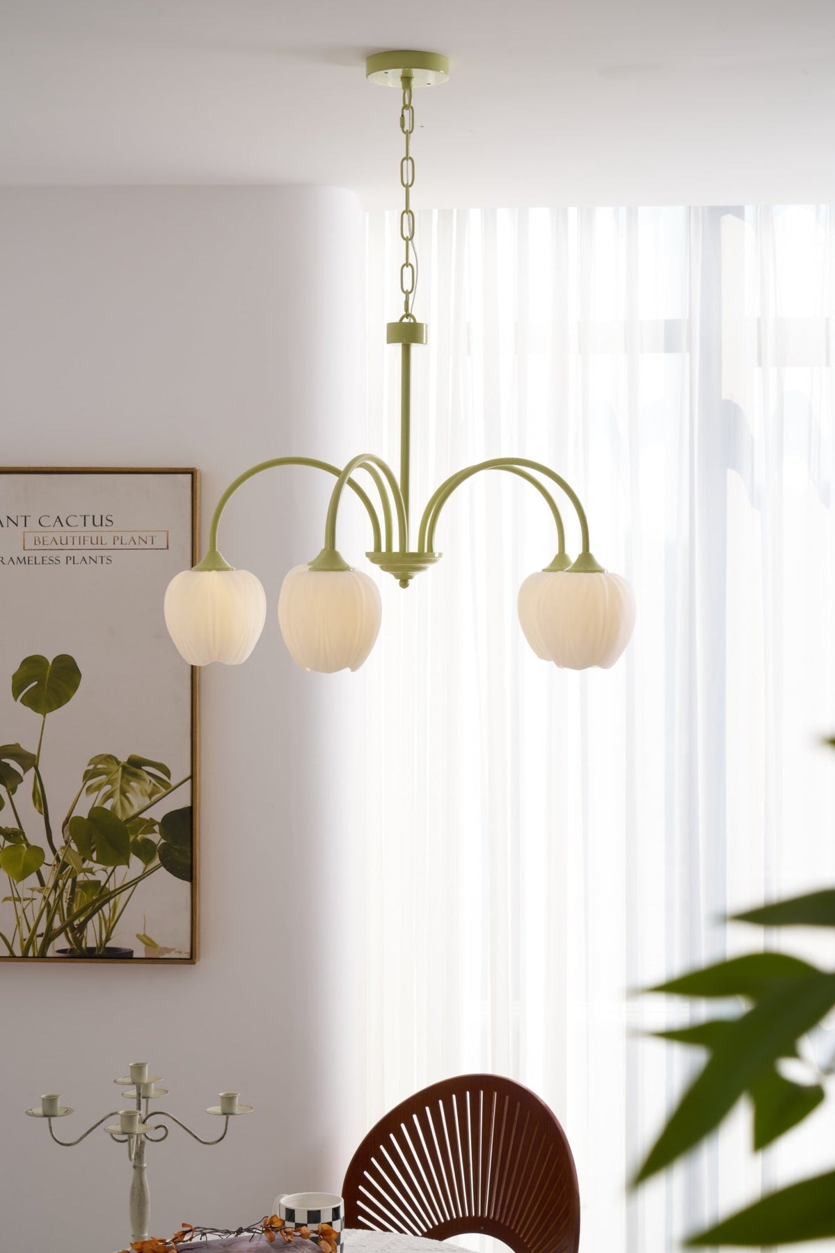 Gaina Tulip Matcha Chandelier