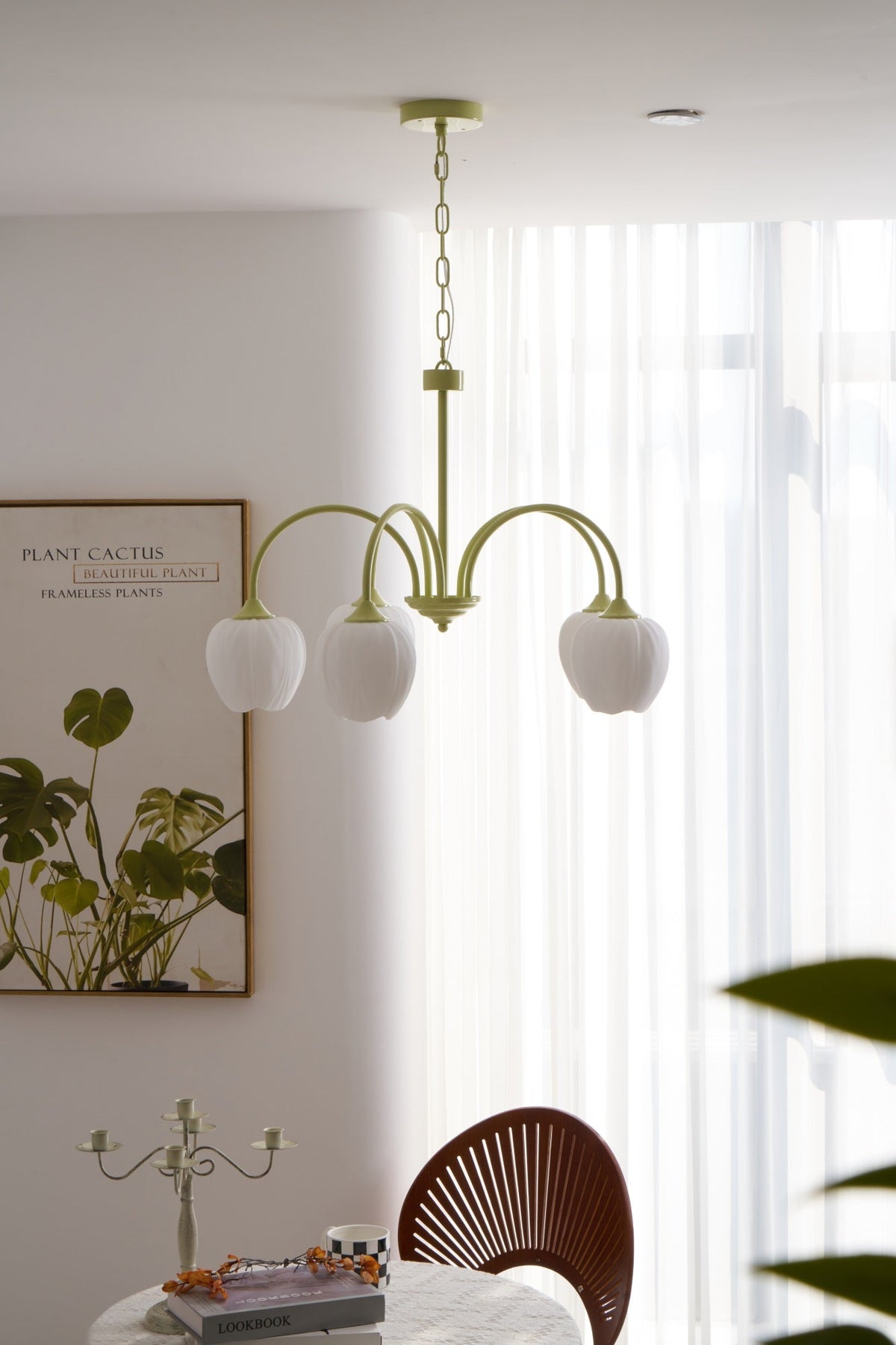 Gaina Tulip Matcha Chandelier