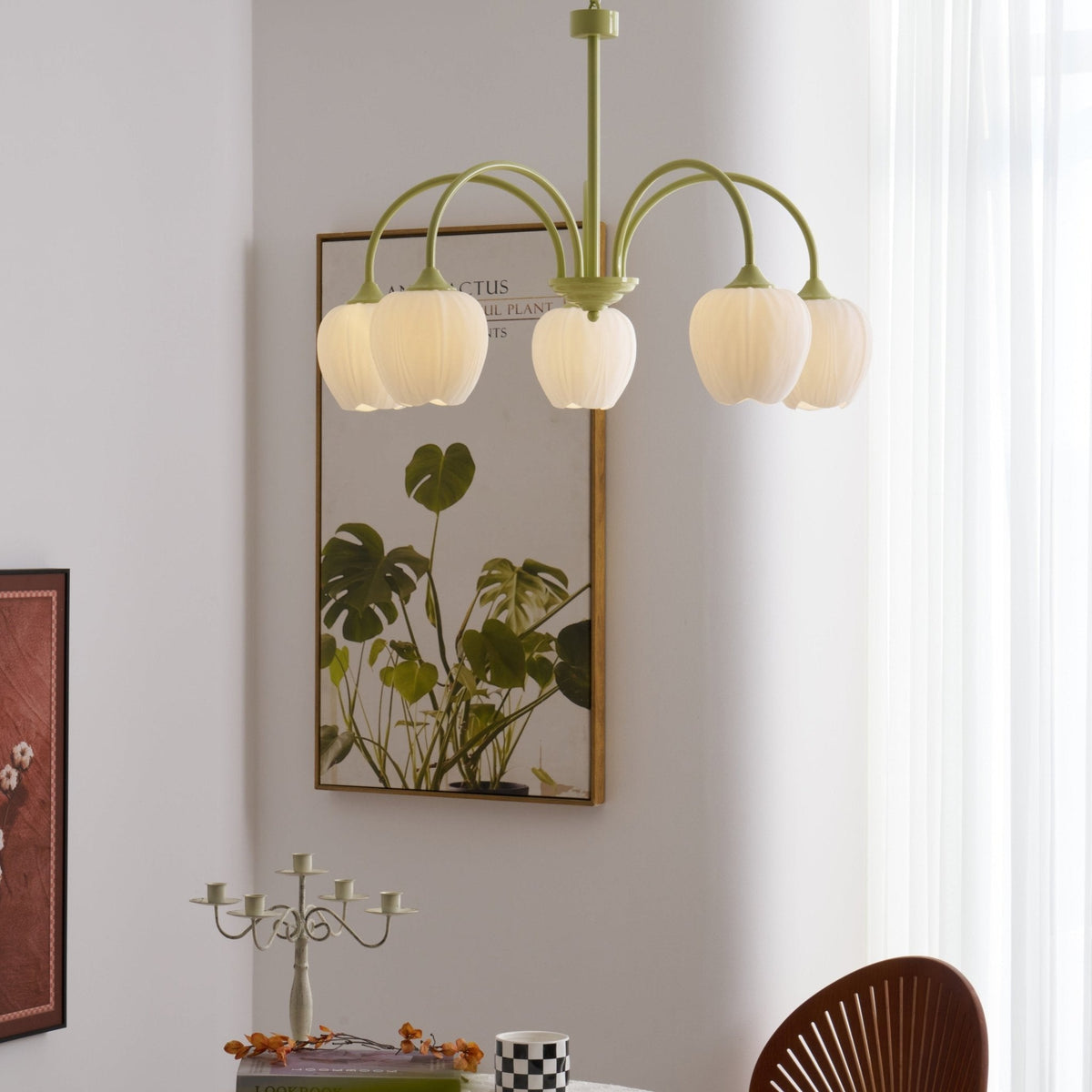Gaina Tulip Matcha Chandelier