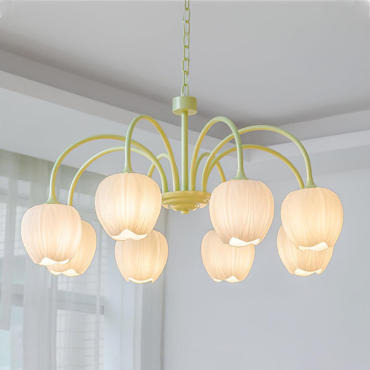 Gaina Tulip Matcha Chandelier