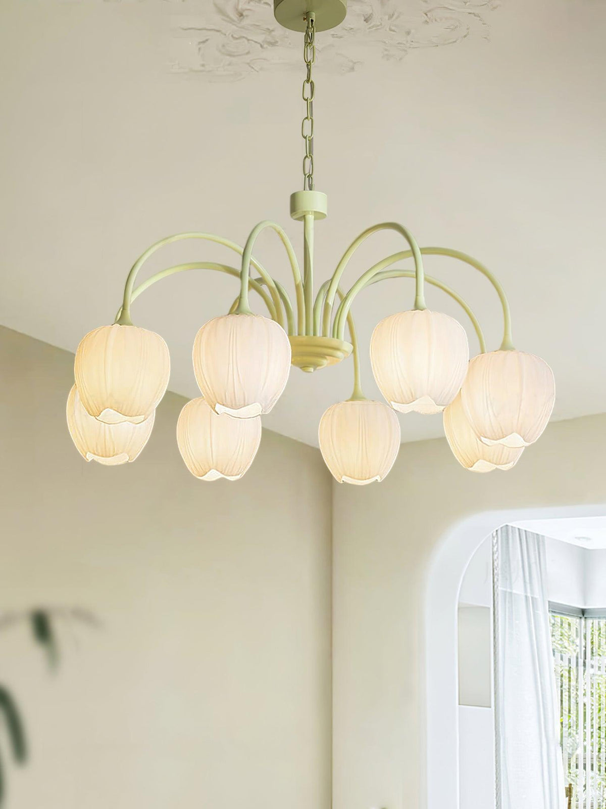 Gaina Tulip Matcha Chandelier